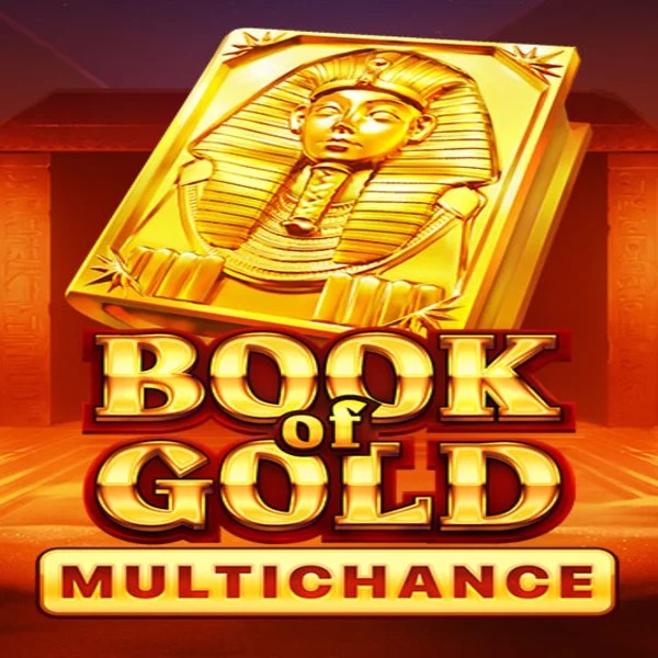 Book of Gold Multichance slot logo by Playson at Catspins Casino