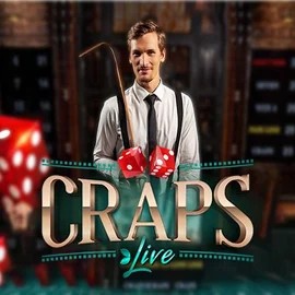 Official Live Casino logo: Live Craps by Evolution at Catspins Casino